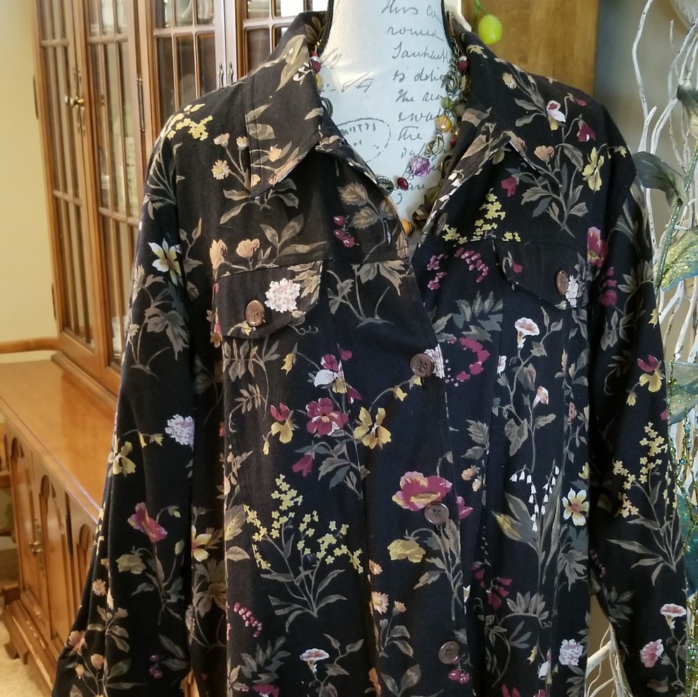 Flowered Jacket   100% Cotton